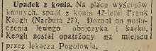Frank spadł z konia, 1934
