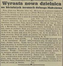 Wyrasta nowa dzielnica, 1934
