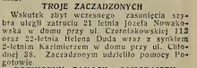 Zaczadzeni, 1934
