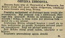 Ohydna zbrodnia, 1935