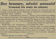 Tramwaj nie do zabawy, 1935