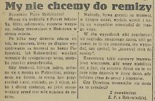 Nie chcemy do remizy, 1935