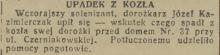 Upadek z kozła, 1935