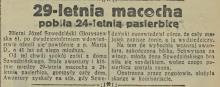 Macocha pobiła pasierbicę, 1935