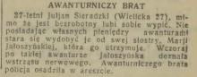 Awanturniczy brat, 1935