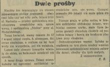 Dwie prośby, 1935