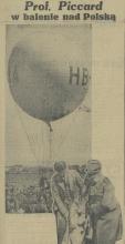 Profesor w balonie, 1935