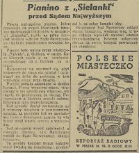Pianino przed sądem, 1935