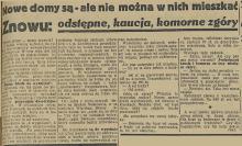 Nowe domy, nowy wyzysk, 1935