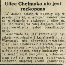 Chełmska nie jest rozkopana, 1935