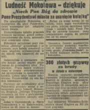 Ludność dziękuje, 1935