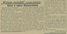Głos z Puławskiej, 1935