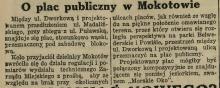O plac publiczny, 1935