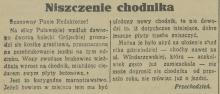 Niszczenie chodnika, 1935