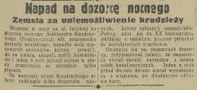 Napad na dozorcę, 1935