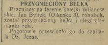 Przygnieciony belką