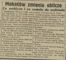 Mokotów zmienia oblicze, 1935
