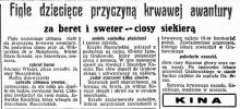 Figle dziecięce przyczyną awantury, 1935