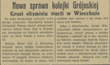 Nowa sprawa kolejki. Spór sądowy. 1935.