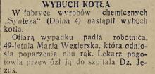 Wybuch kotła, 1935