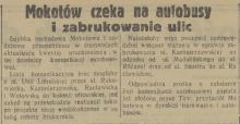 Mokotów czeka na autobusy, 1936