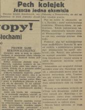 Jeszcze jedna eksmisja. Kolejka grójecka. 1936