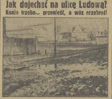 Konia trzeba przenieść. Ulica Ludowa. 1936