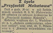Z życia Przyjaciół, 1936