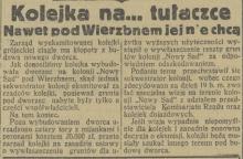Kolejka na tułaczce, 1936
