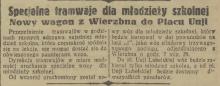Specjalne tramwaje, 1936