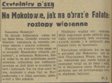 Jak na obrazie Fałata, 1936