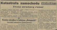 Katastrofa samochodu strażackiego, 1936