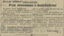 Mecenas i konduktor, 1936