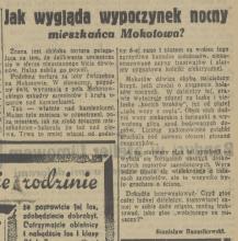 Wypoczynek nocny, 1936
