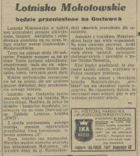 Lotnisko na Gocławek, 1936