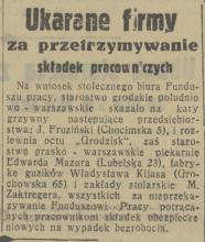 Przetrzymywanie składek, 1936