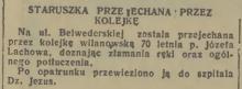Przejechana staruszka, 1936