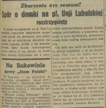 Zburzenie czy remont, 1936