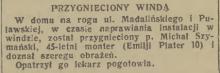 Przygnieciony windą, 1936