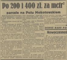 Parcele po 200, 1936