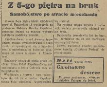Z 5-go piętra na bruk, 1936