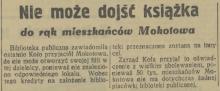 Nie może dojść książka, 1936