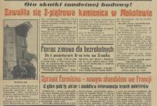 Skutki tandetnej budowy. 1936
