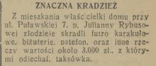 Znaczna kradzież, 1936