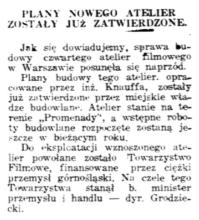 Nowe atelier, 1936