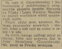 Nożowiec ujęty, 1936