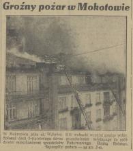 Pożar na Willowej, 1936