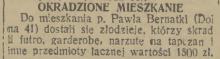 Okradzione mieszkanie, 1936
