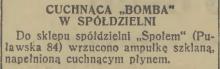 Cuchnąca bomba, 1937