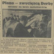 Piano zwycięzcą, 1937